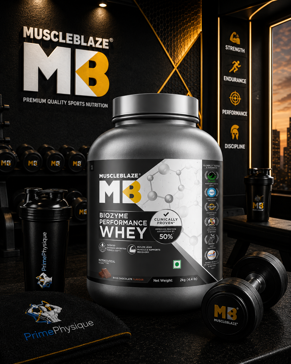 MuscleBlaze Biozyme Performance Whey I 2kg I Rich Chocolate