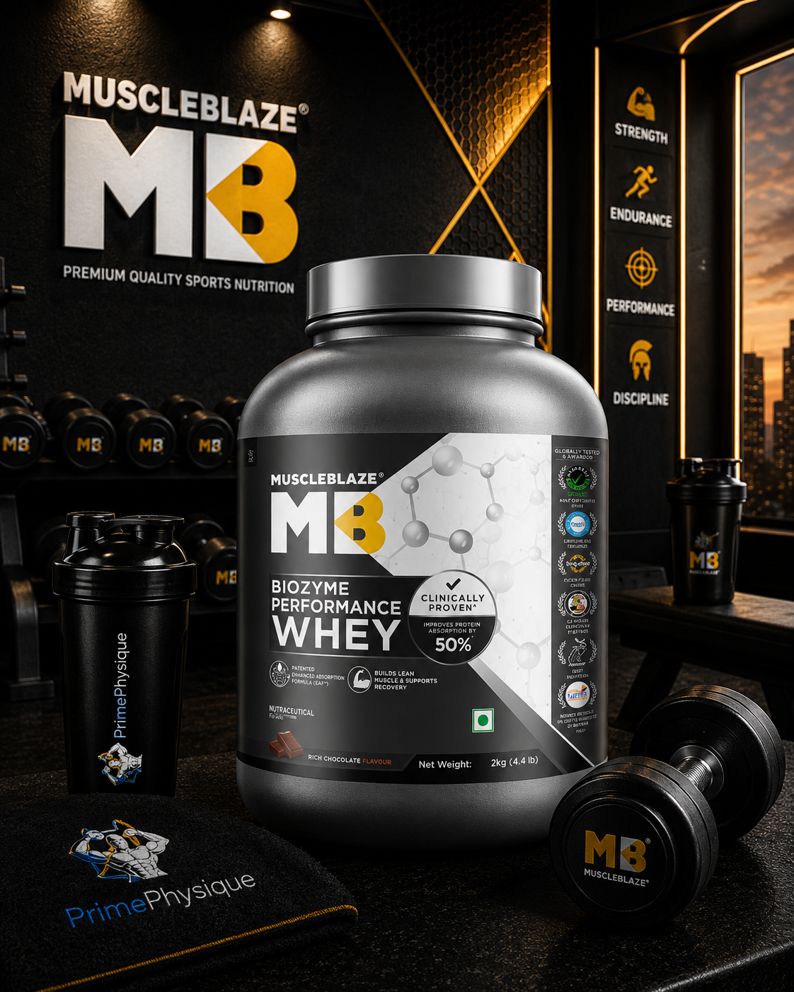 MuscleBlaze Biozyme Performance Whey I 2kg I Rich Chocolate