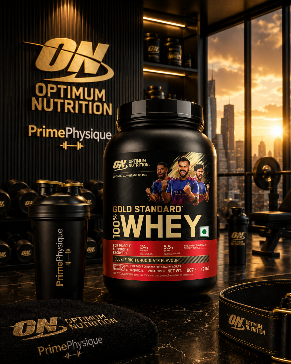 Optimum Nutrition Gold Standard 100% Whey Protein I 907g I Double Rich Chocolate
