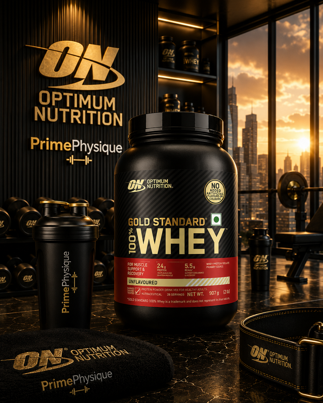 Optimum Nutrition Gold Standard 100% Whey Protein I 907g I Unflavoured