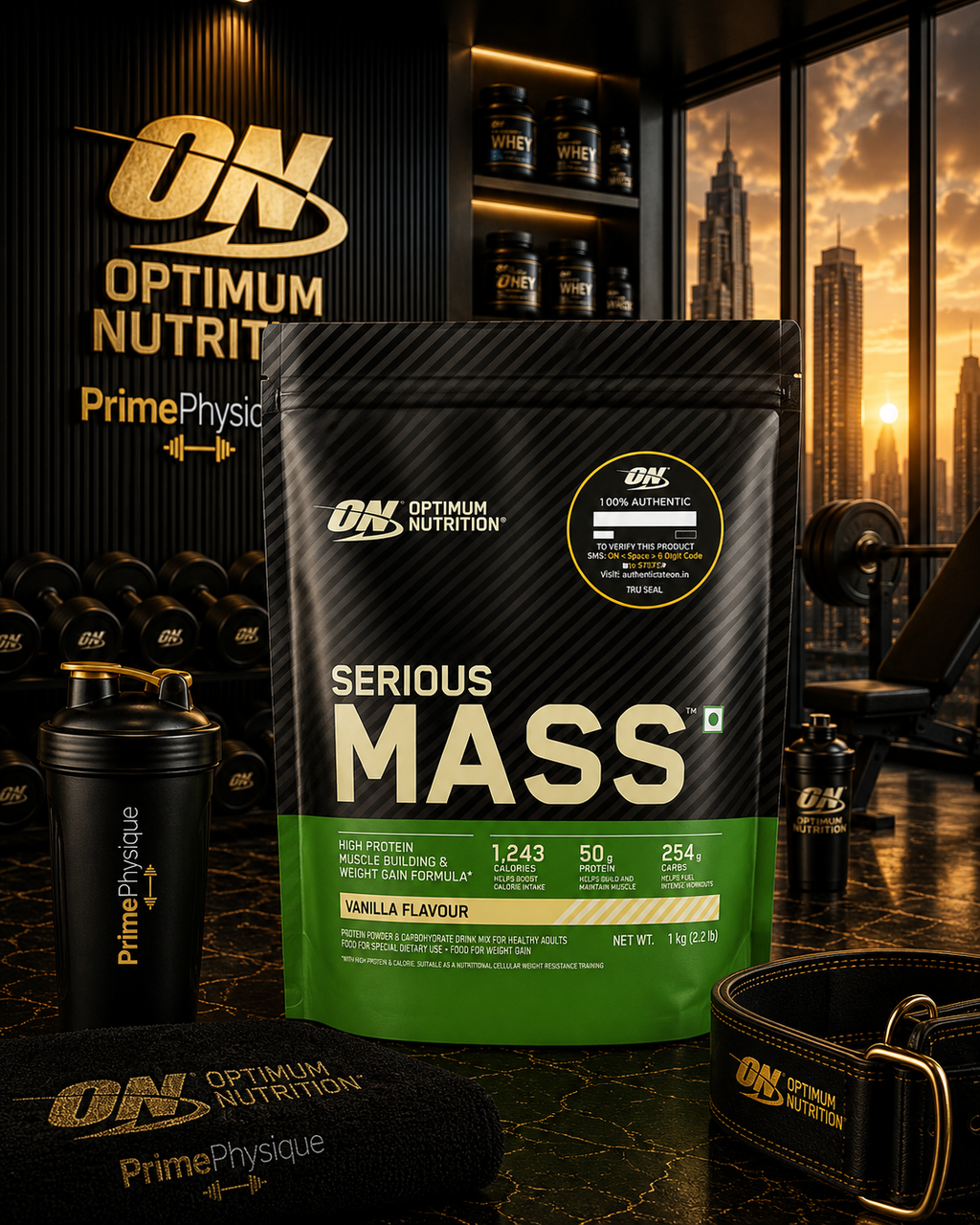 Optimum Nutrition Serious Mass Gainer I 1kg I Vanilla
