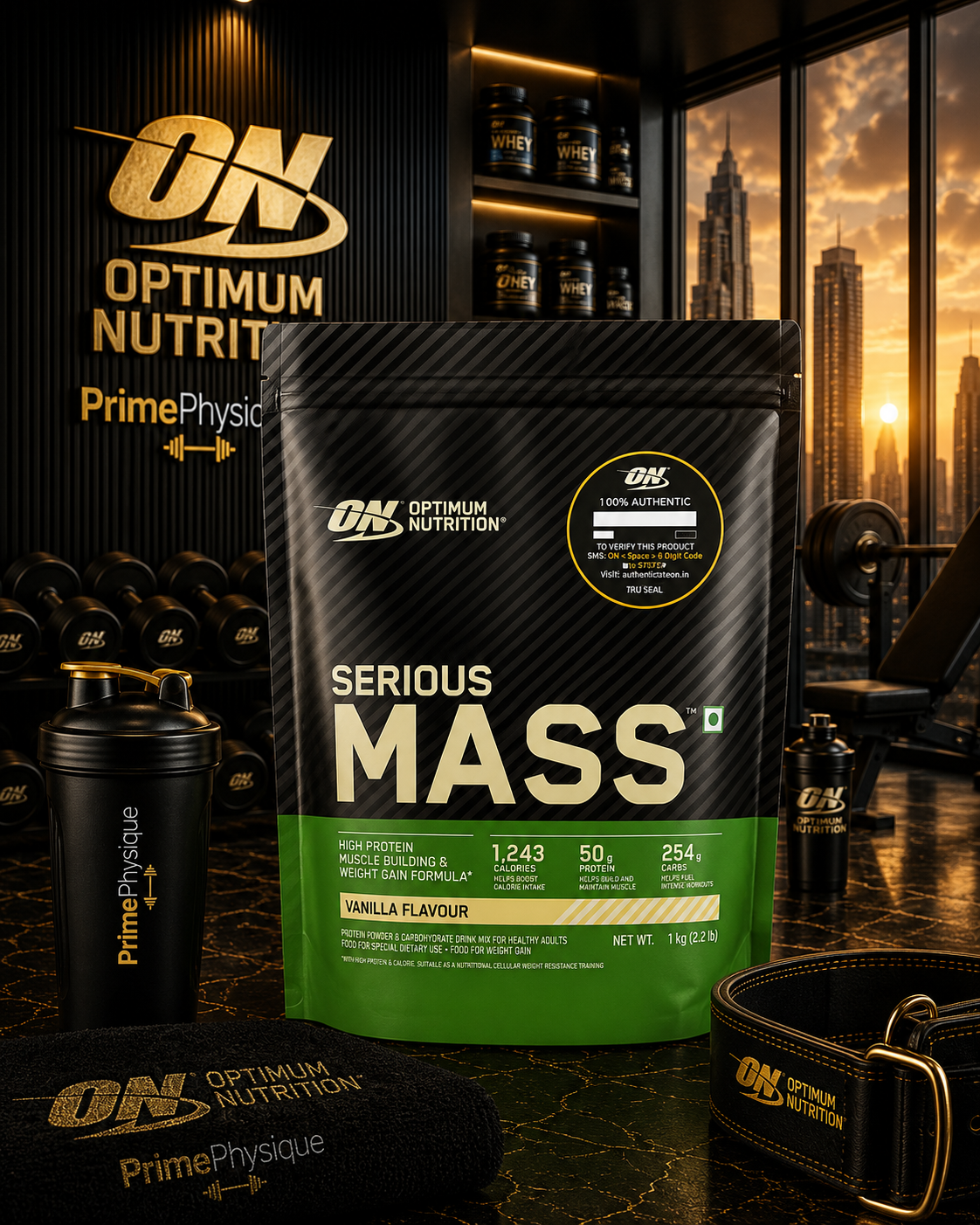 Optimum Nutrition Serious Mass Gainer I 1kg I Vanilla