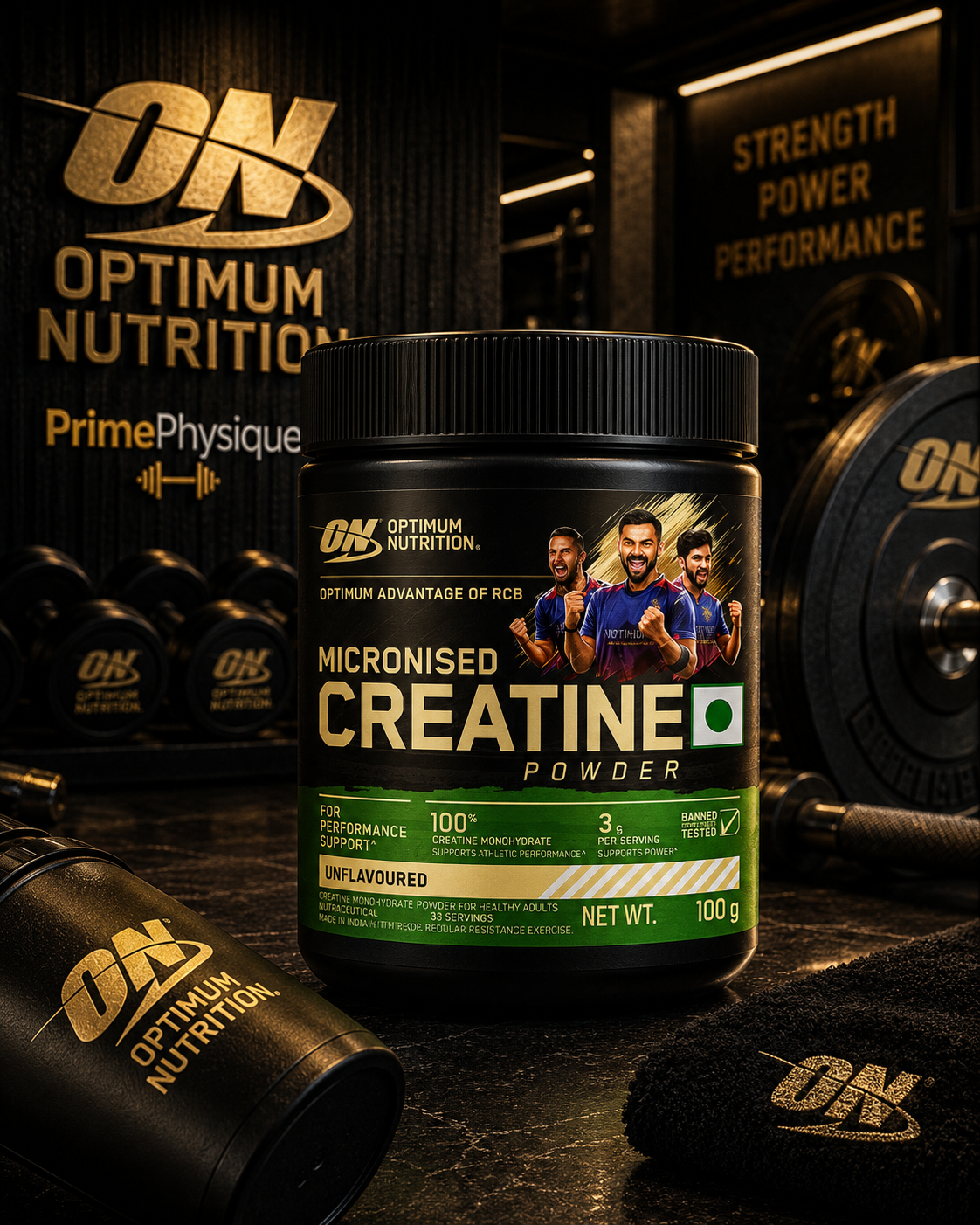 Optimum Nutrition Miconised Creatine Powder I 100g I Unflavoured