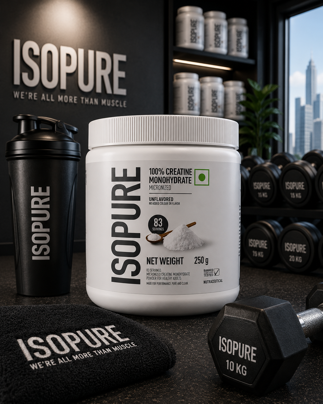 Isopure 100% Creatine Monohydrate Micronised I 250g I Unflavoured