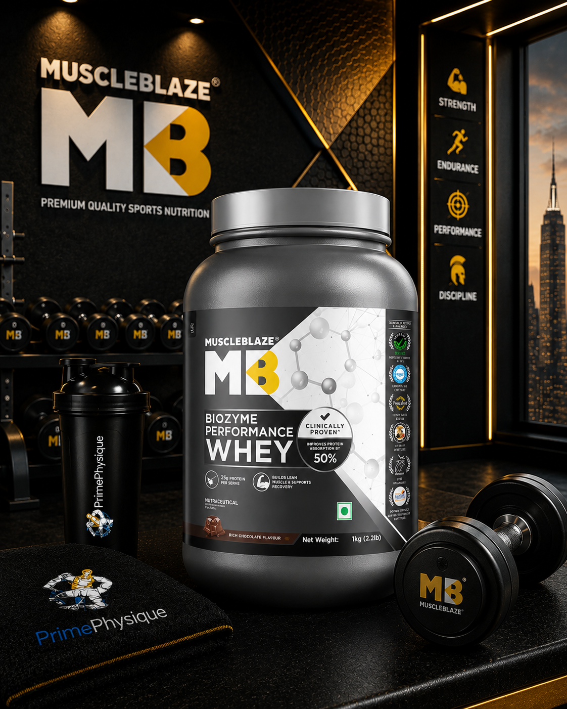 MuscleBlaze Biozyme Performance Whey I 1kg I Rocky Road Fudge