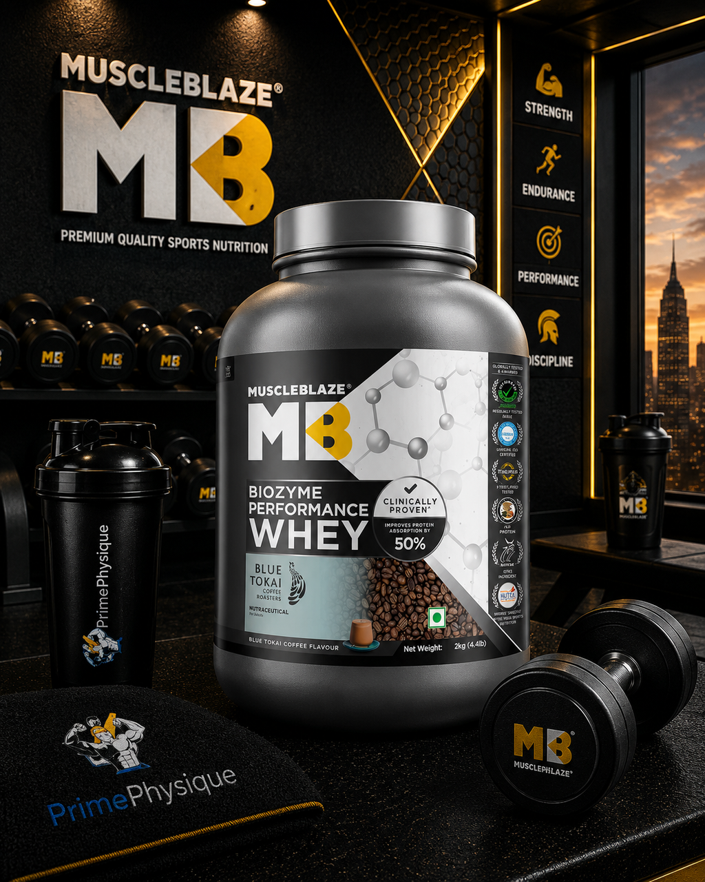 MuscleBlaze Biozyme Performance Whey I 2kg I Blue Tokai Coffee
