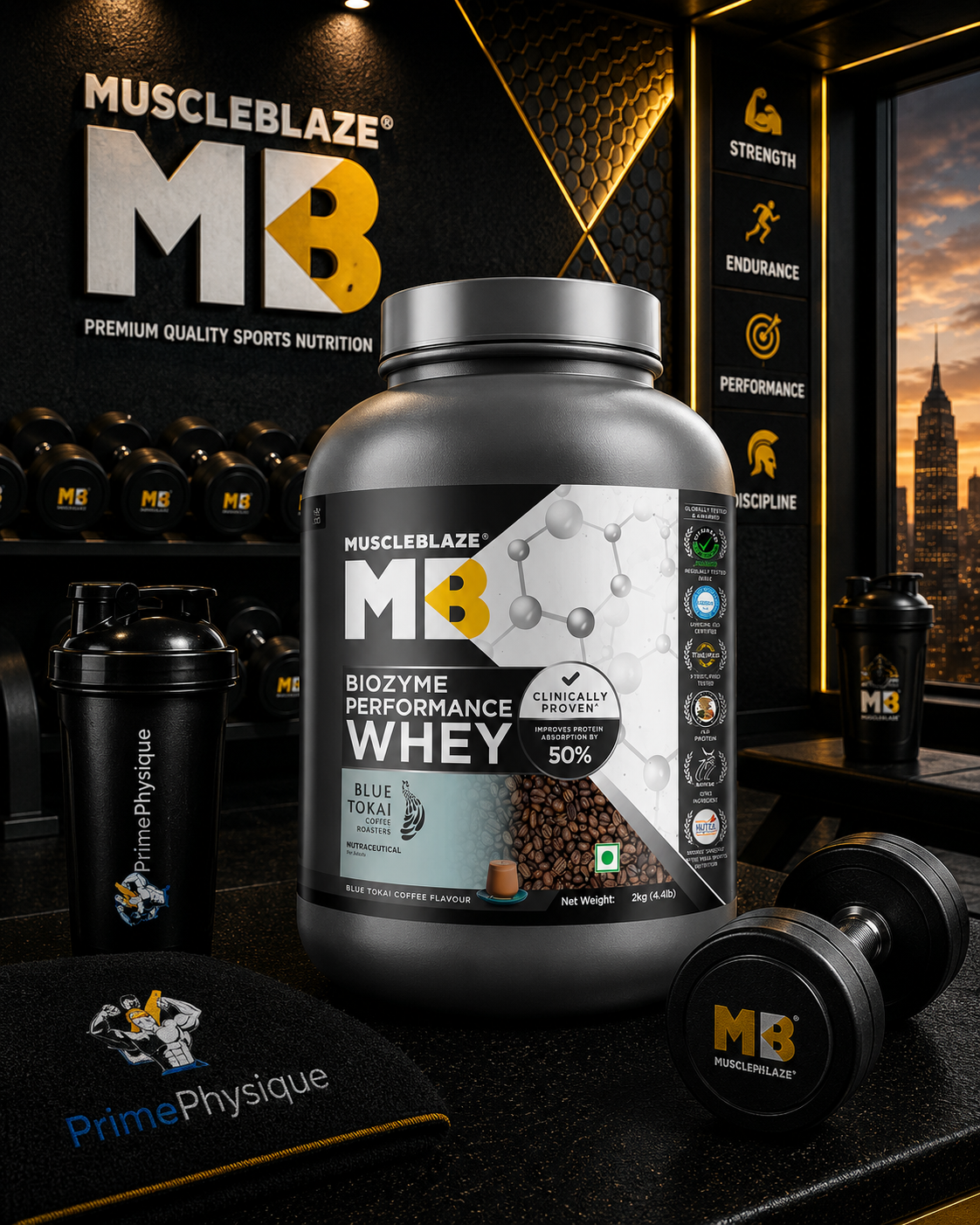 MuscleBlaze Biozyme Performance Whey I 2kg I Blue Tokai Coffee