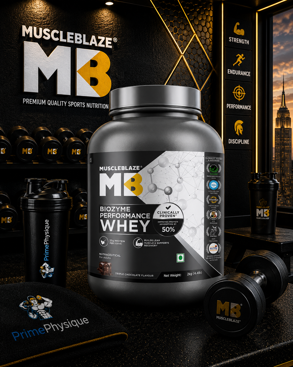MuscleBlaze Biozyme Performance Whey I 2kg I Triple Chocolate