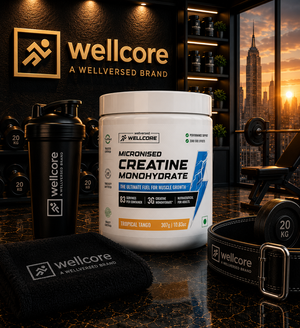 Wellcore Pure Micronised Creatine Monohydrate I 374g I Tropical Tango