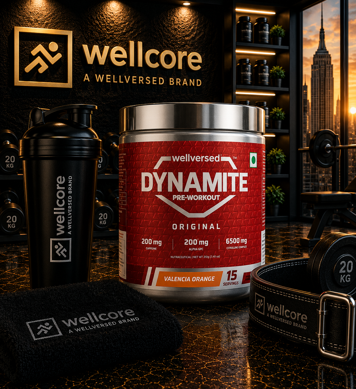 Wellcore Dynamite Pre-Workout I 210g I Valencia Orange