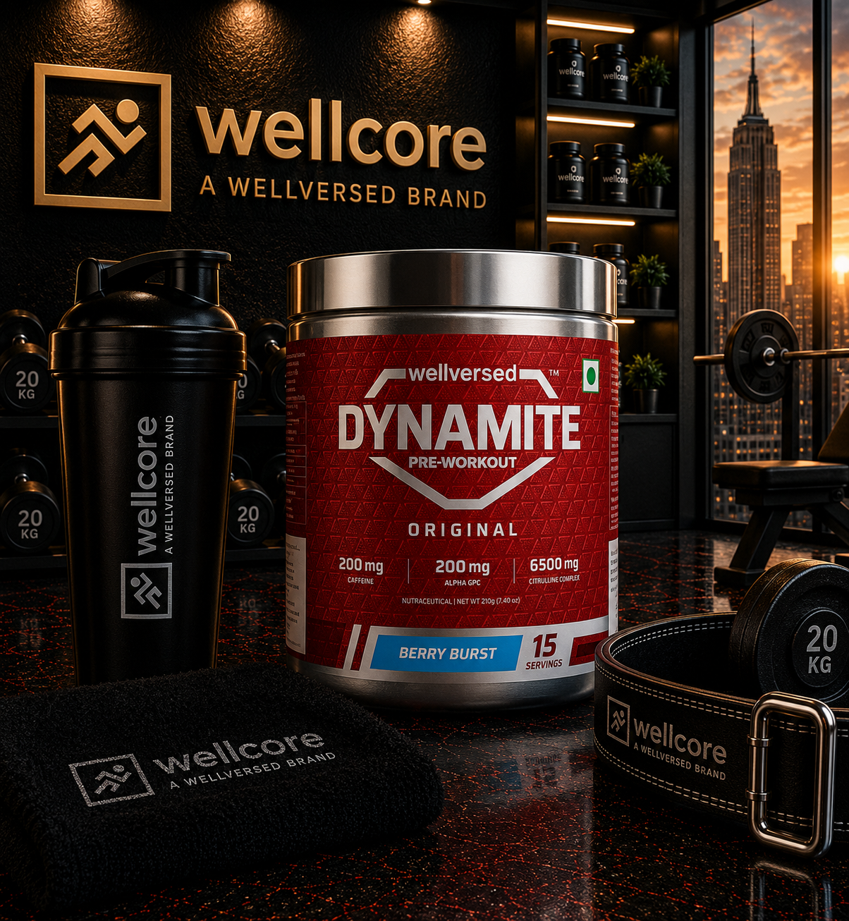 Wellcore Dynamite Pre-Workout I 210g I Berry Burst