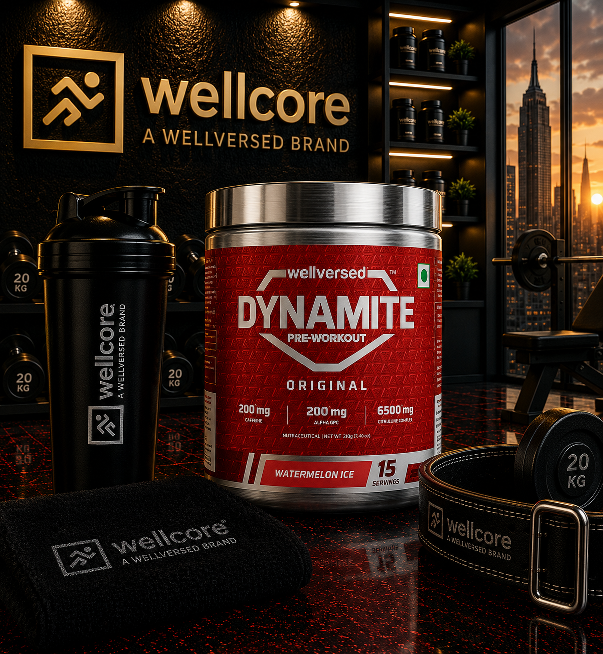 Wellcore Dynamite Pre-Workout I 420g I Watermelon Ice