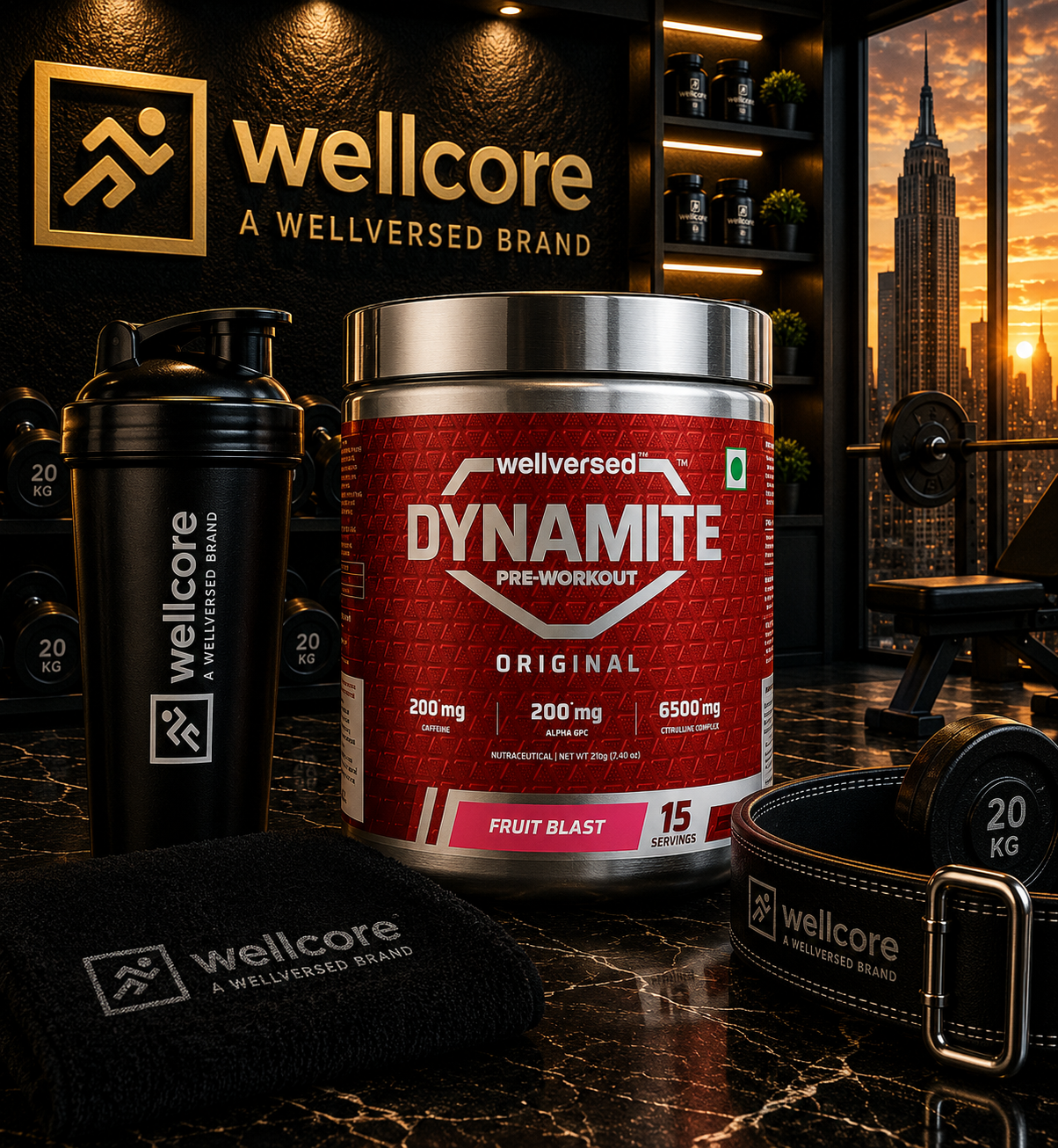 Wellcore Dynamite Pre-Workout I 210g I Fruit Blast
