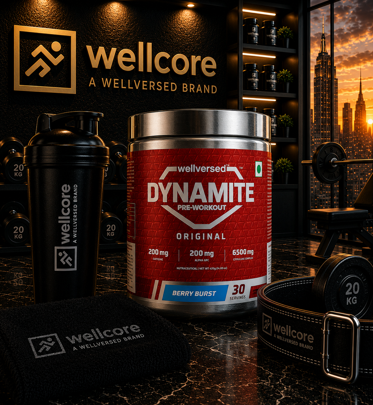 Wellcore Dynamite Pre-Workout I 420g I Berry Burst