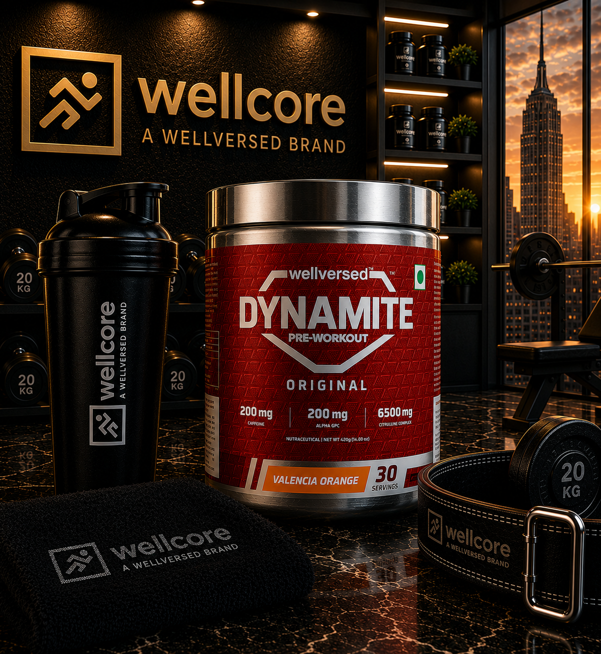 Wellcore Dynamite Pre-Workout I 420g I Valencia Orange