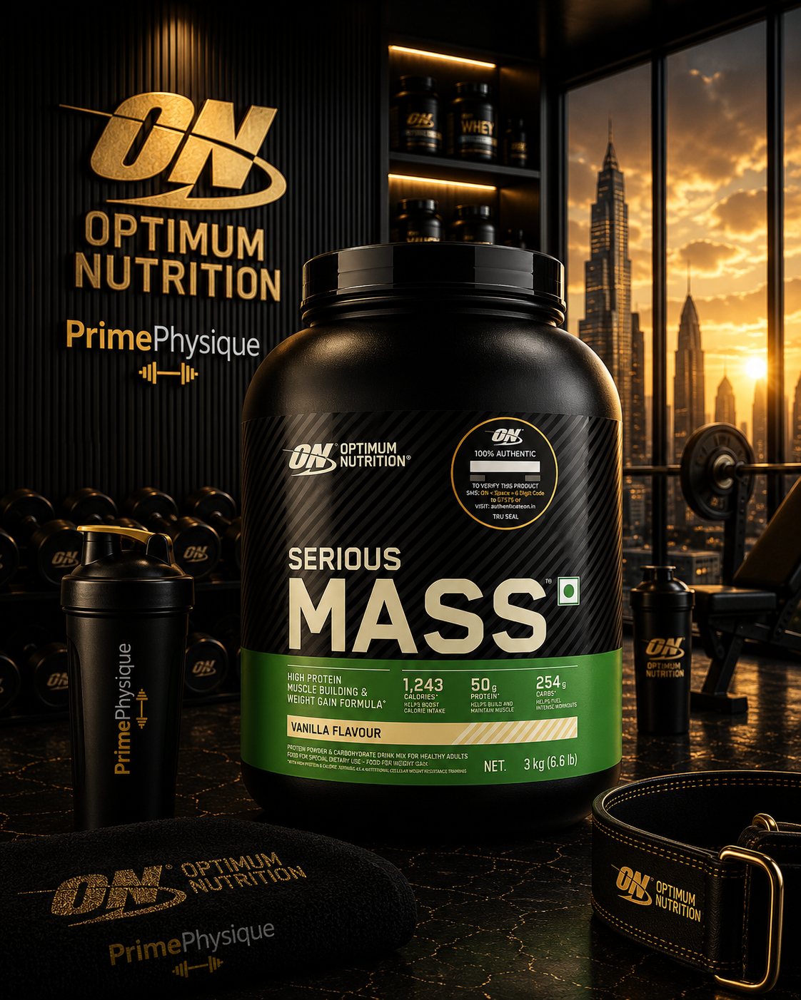 Optimum Nutrition Serious Mass Gainer I 3kg I Vanilla