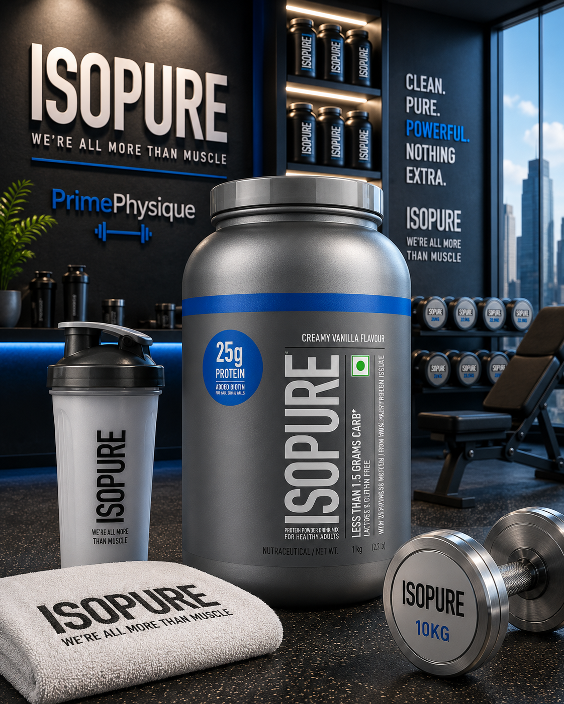 Isopure Whey Protein Isolate with Vitamins I 1kg I Creamy Vanilla