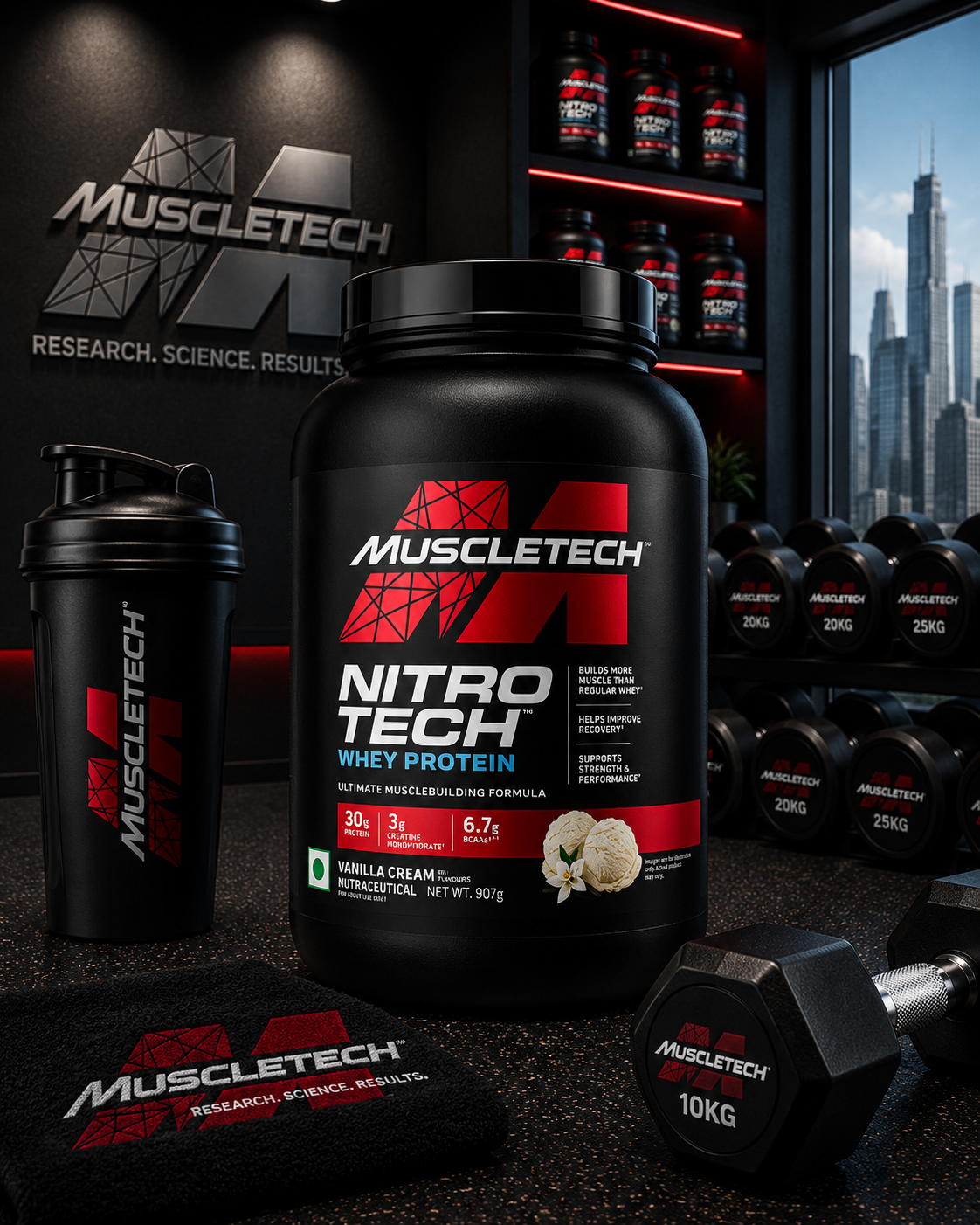 MuscleTech Nitro-Tech Whey Protein I 907g I Vanilla Cream