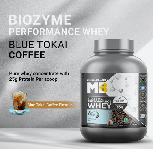 MuscleBlaze Biozyme Performance Whey I 2kg I Blue Tokai Coffee