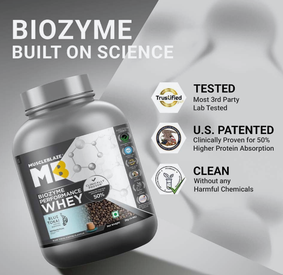MuscleBlaze Biozyme Performance Whey I 2kg I Blue Tokai Coffee