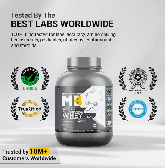 MuscleBlaze Biozyme Performance Whey I 2kg I Chocolate Hazelnut