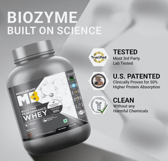 MuscleBlaze Biozyme Performance Whey I 2kg I Triple Chocolate