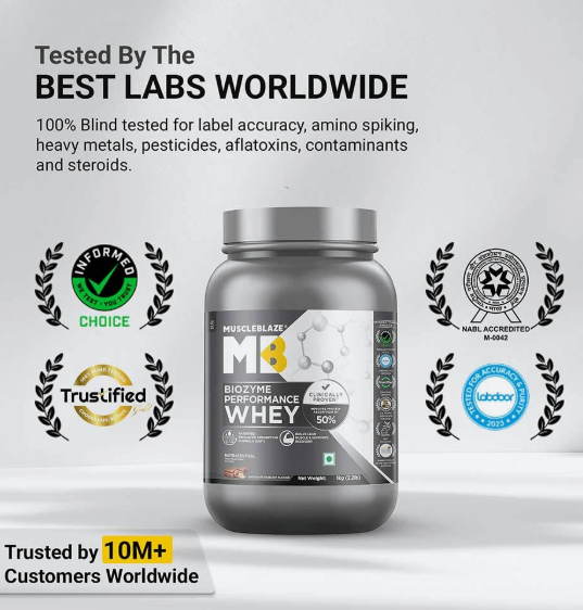 MuscleBlaze Biozyme Performance Whey I 1kg I Chocolate Hazelnut