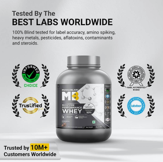 MuscleBlaze Biozyme Performance Whey I 2kg I Rocky Road Fudge