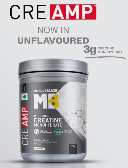 MuscleBlaze Creatine Monohydrate CreAMP I 150g I Unflavoured