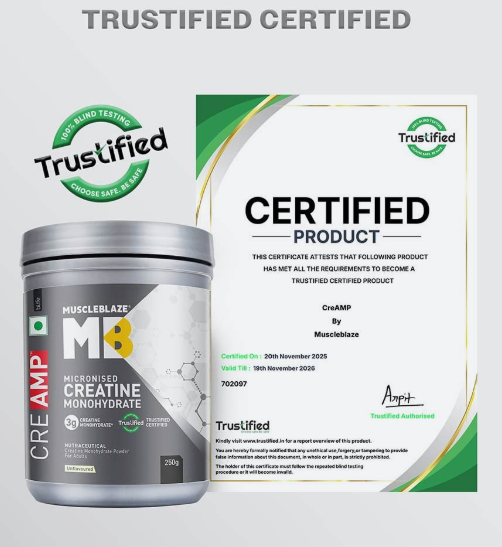 MuscleBlaze Creatine Monohydrate CreAMP I 150g I Unflavoured