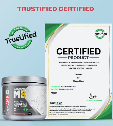 MuscleBlaze Creatine Monohydrate CreAMP I 120g I Watermelon Kool Aid
