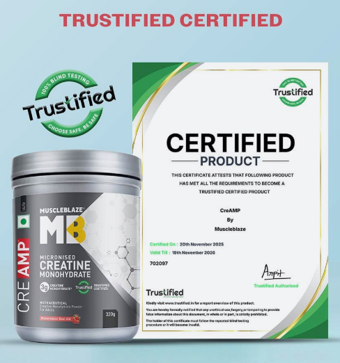 MuscleBlaze Creatine Monohydrate CreAMP I 320g I Watermelon Kool Aid