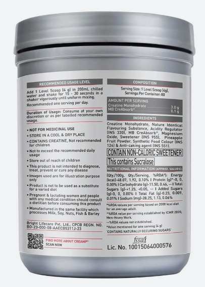 MuscleBlaze Creatine Monohydrate CreAMP I 320g I Watermelon Kool Aid