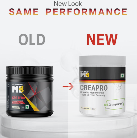 MuscleBlaze CreaPRO Creatine with Creapure® Powder from Germany I 100g I Unflavoured