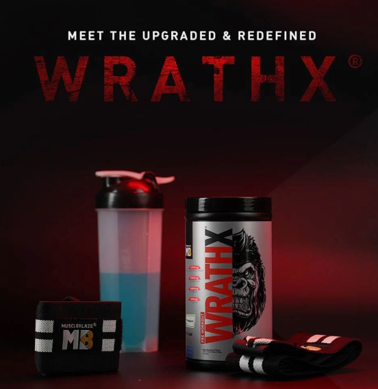 MuscleBlaze Pre-Workout WrathX I 510g I Fruit Puch