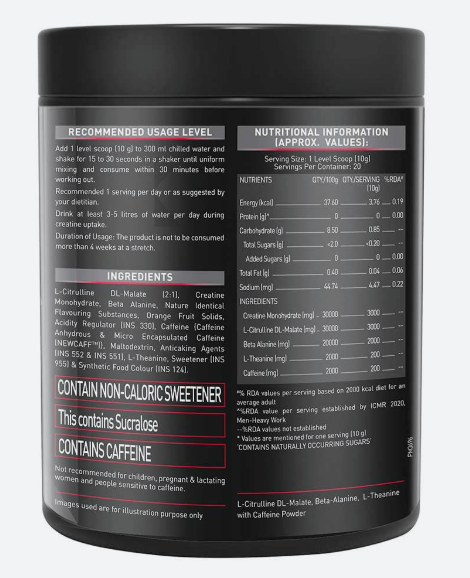 MuscleBlaze Pre-Wprkout Crea-Xtreme I 200g I Berry Lime