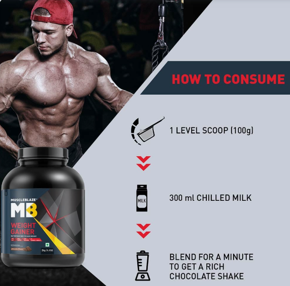 MuscleBlaze Mass Gainer XXL with Added Digezyme I 2kg I Chocolate