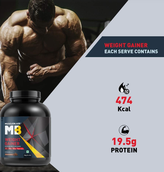 MuscleBlaze Mass Gainer XXL with Added Digezyme I 2kg I Chocolate