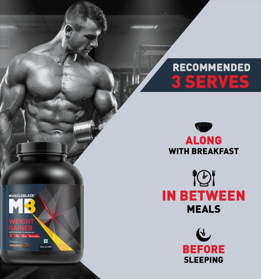 MuscleBlaze Mass Gainer XXL with Added Digezyme I 2kg I Chocolate