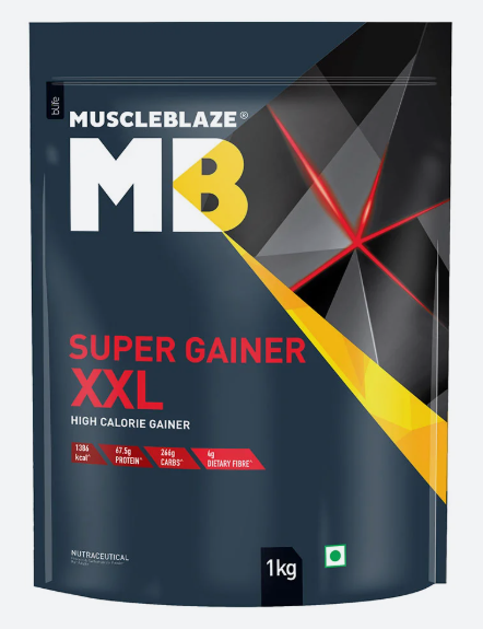 MuscleBlaze Super Gainer XXL Weight Gainer I 1kg I Chocolate