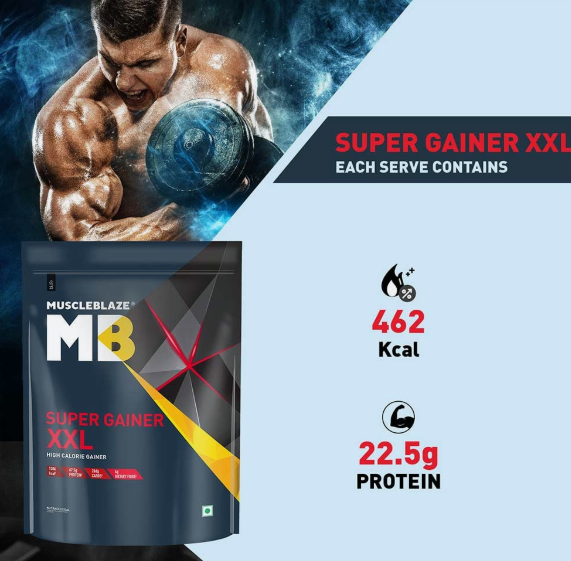 MuscleBlaze Super Gainer XXL Weight Gainer I 2kg I Chcolate