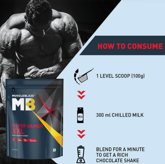MuscleBlaze Super Gainer XXL Weight Gainer I 2kg I Chcolate
