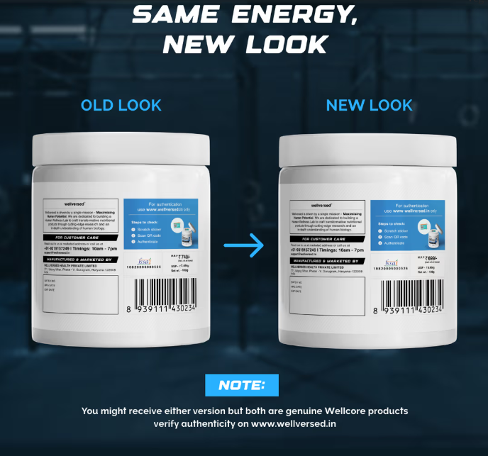 Wellcore Pure Micronised Creatine Monohydrate I 100g I Unflavoured