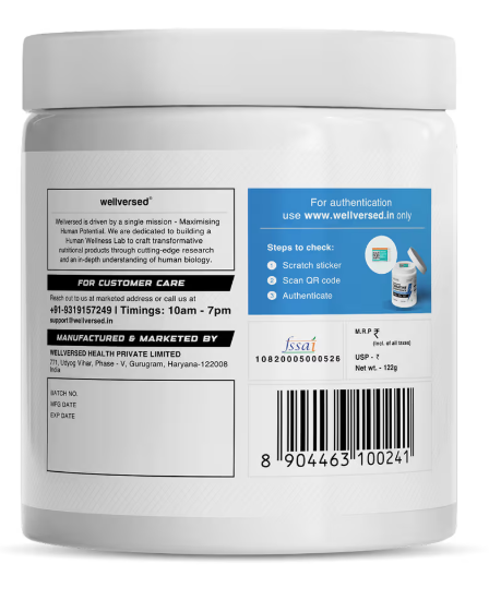 Wellcore Pure Micronised Creatine Monohydrate I 122g I Kiwi Kick