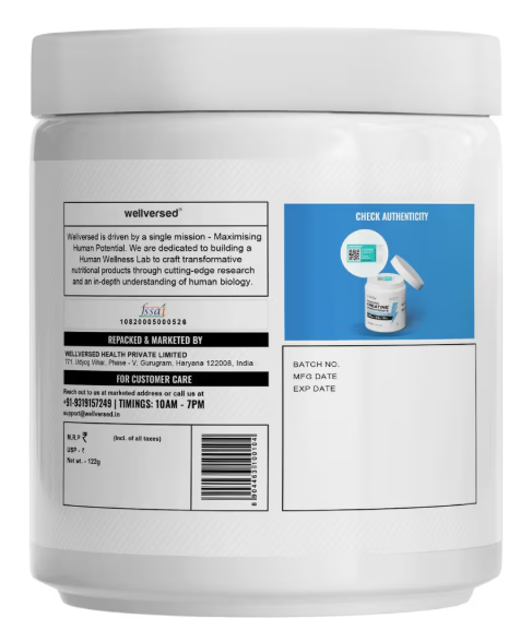 Wellcore Pure Micronised Creatine Monohydrate I 122g I Fruit Fusion