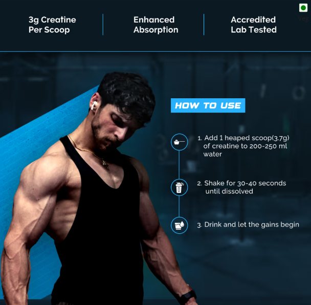 Wellcore Pure Micronised Creatine Monohydrate I 374g I Kiwi Kick