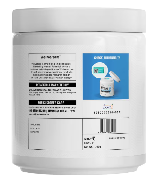 Wellcore Pure Micronised Creatine Monohydrate I 374g I Tropical Tango