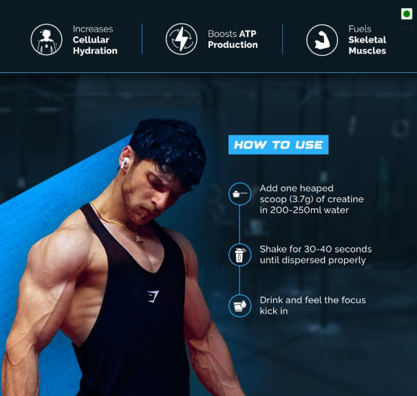 Wellcore Pure Micronised Creatine Monohydrate I 374g I Tropical Tango