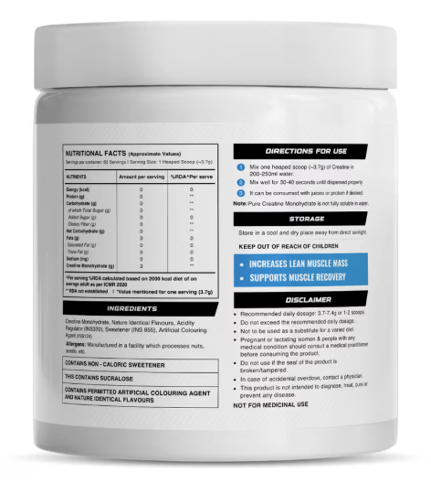Wellcore Pure Micronised Creatine Monohydrate I 374g I Watermelon Wave