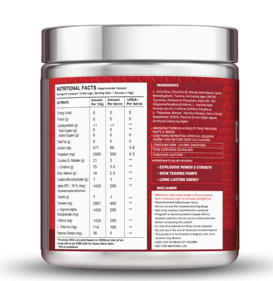 Wellcore Dynamite Pre-Workout I 210g I Berry Burst
